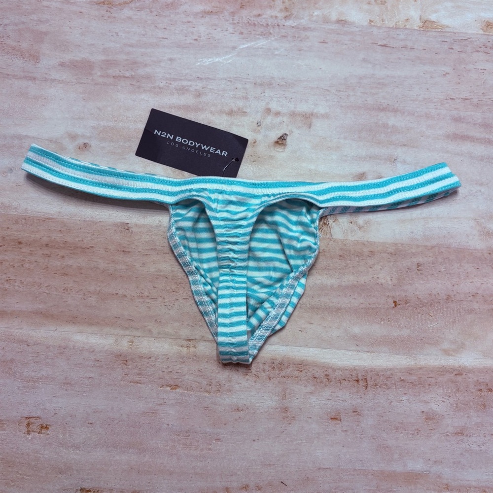 N2N BODYWEAR Pinstripe Thong Underwear - Picture 5 of 10